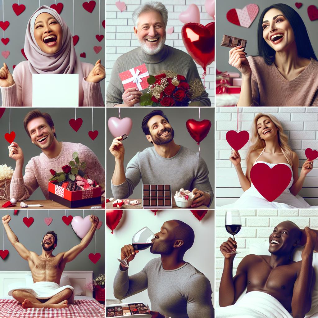 Singles celebrating Valentine's Day