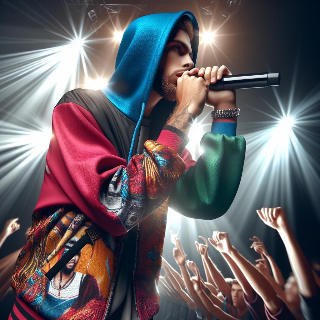 Rapper performing onstage