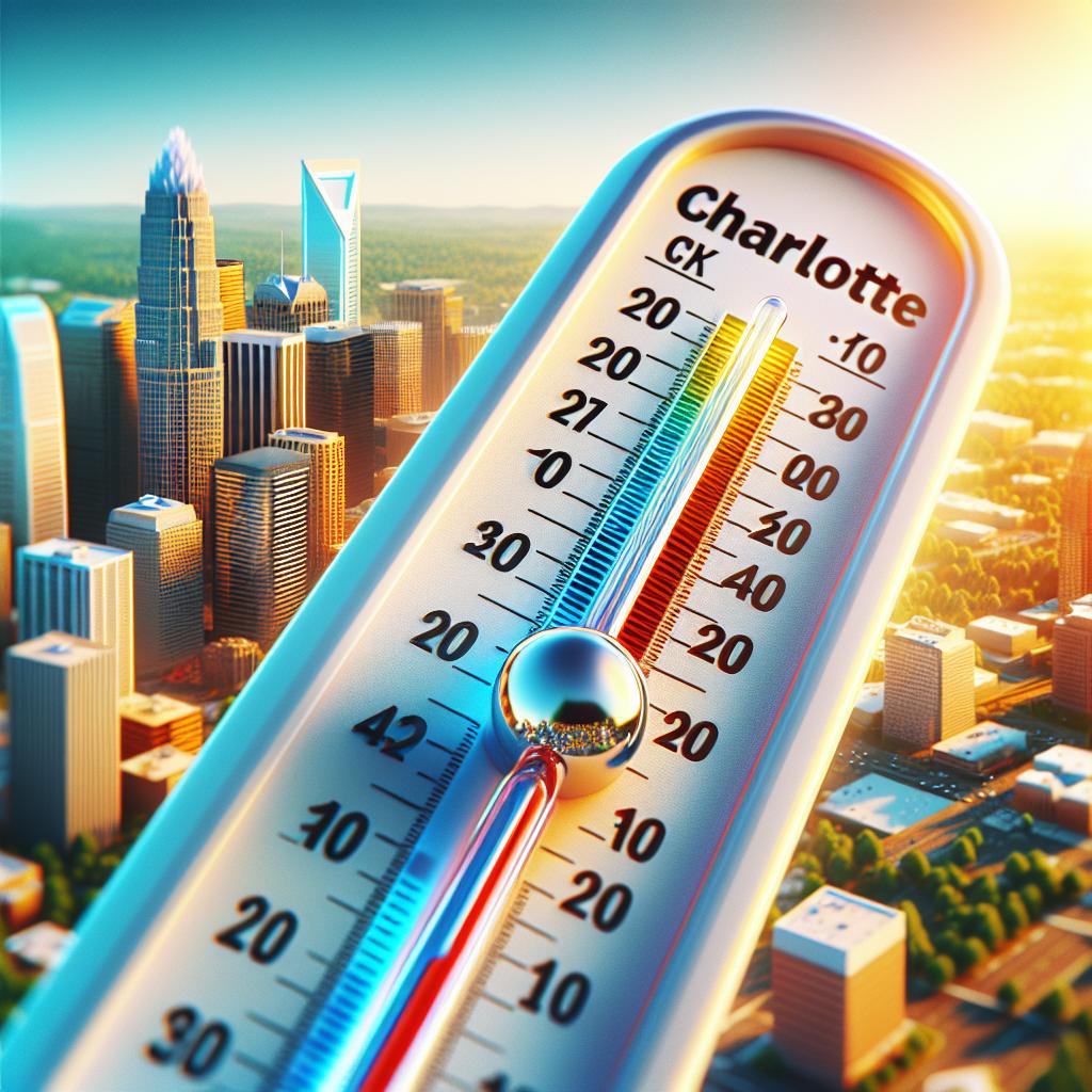 Charlotte temperature rising graphic