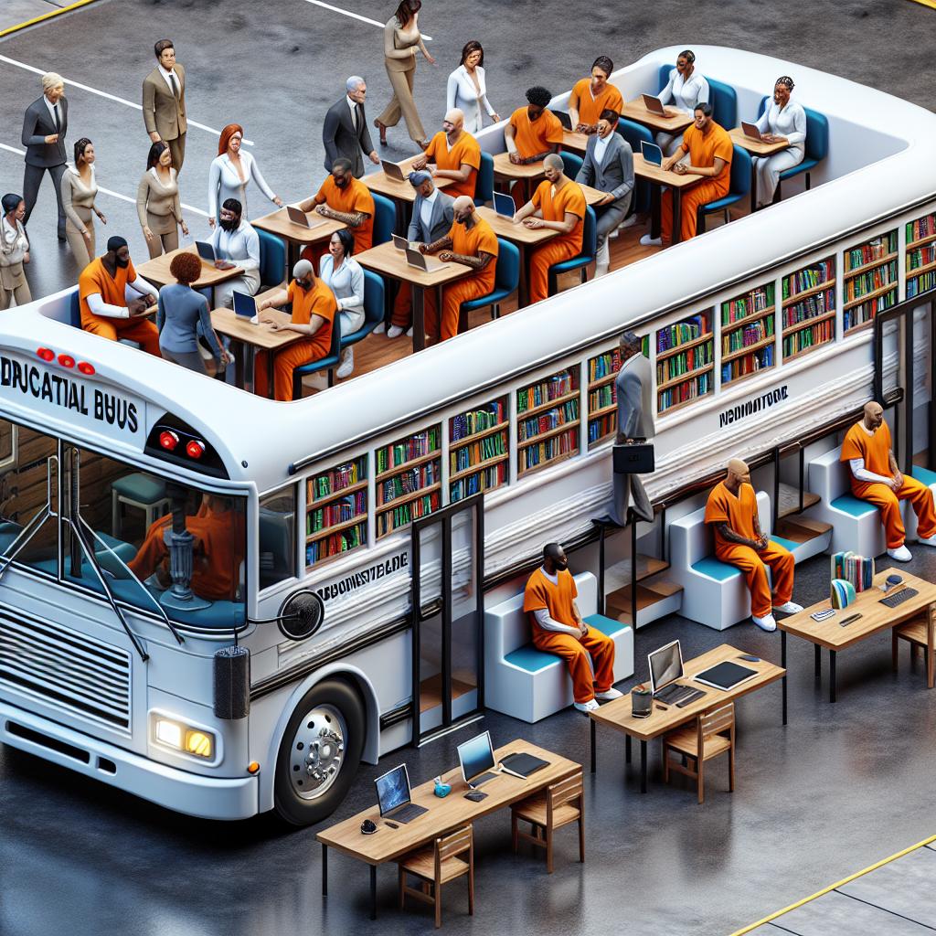 Mobile prison bus education