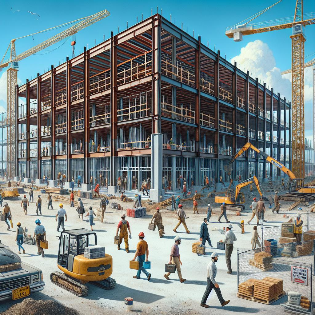 Bank branch construction site