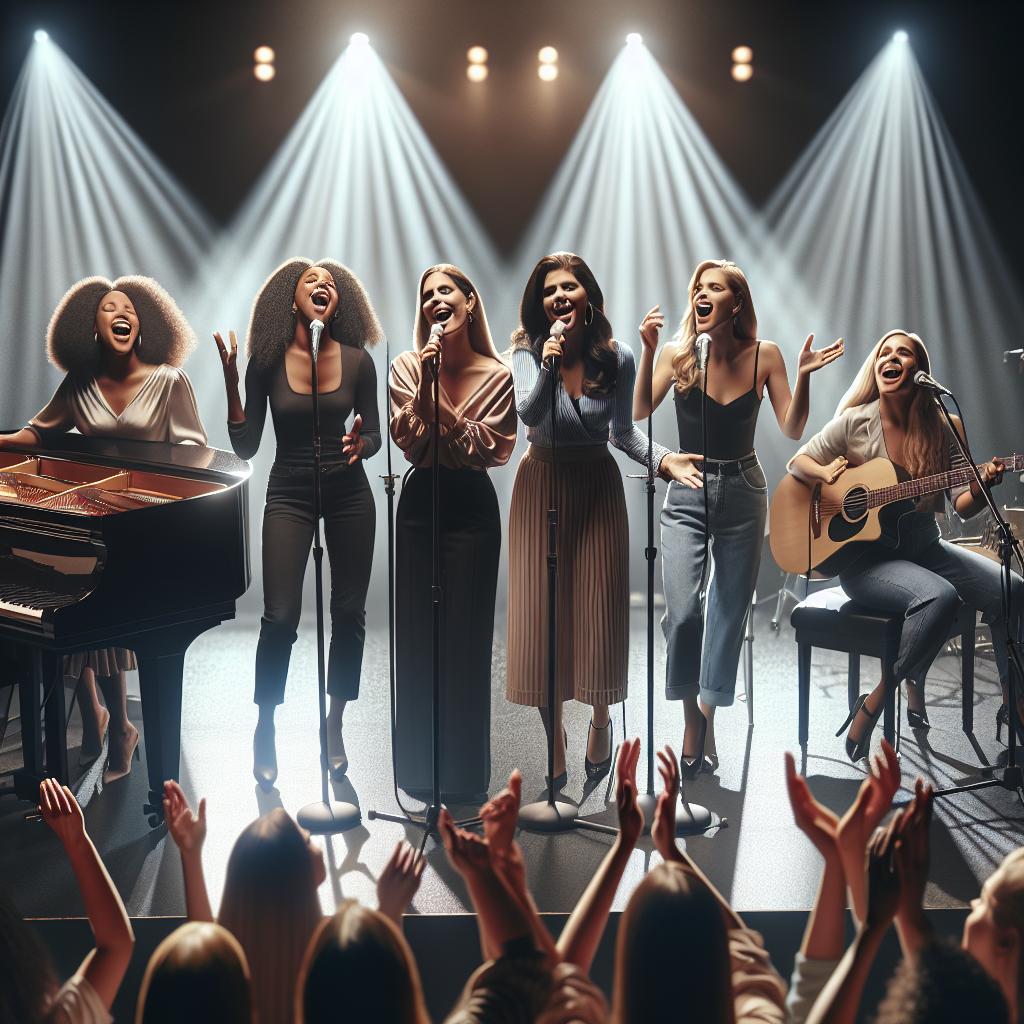 All-female gospel group performing