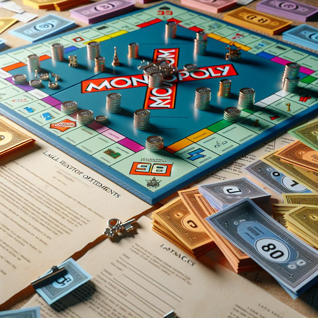 Monopoly game with legal documents