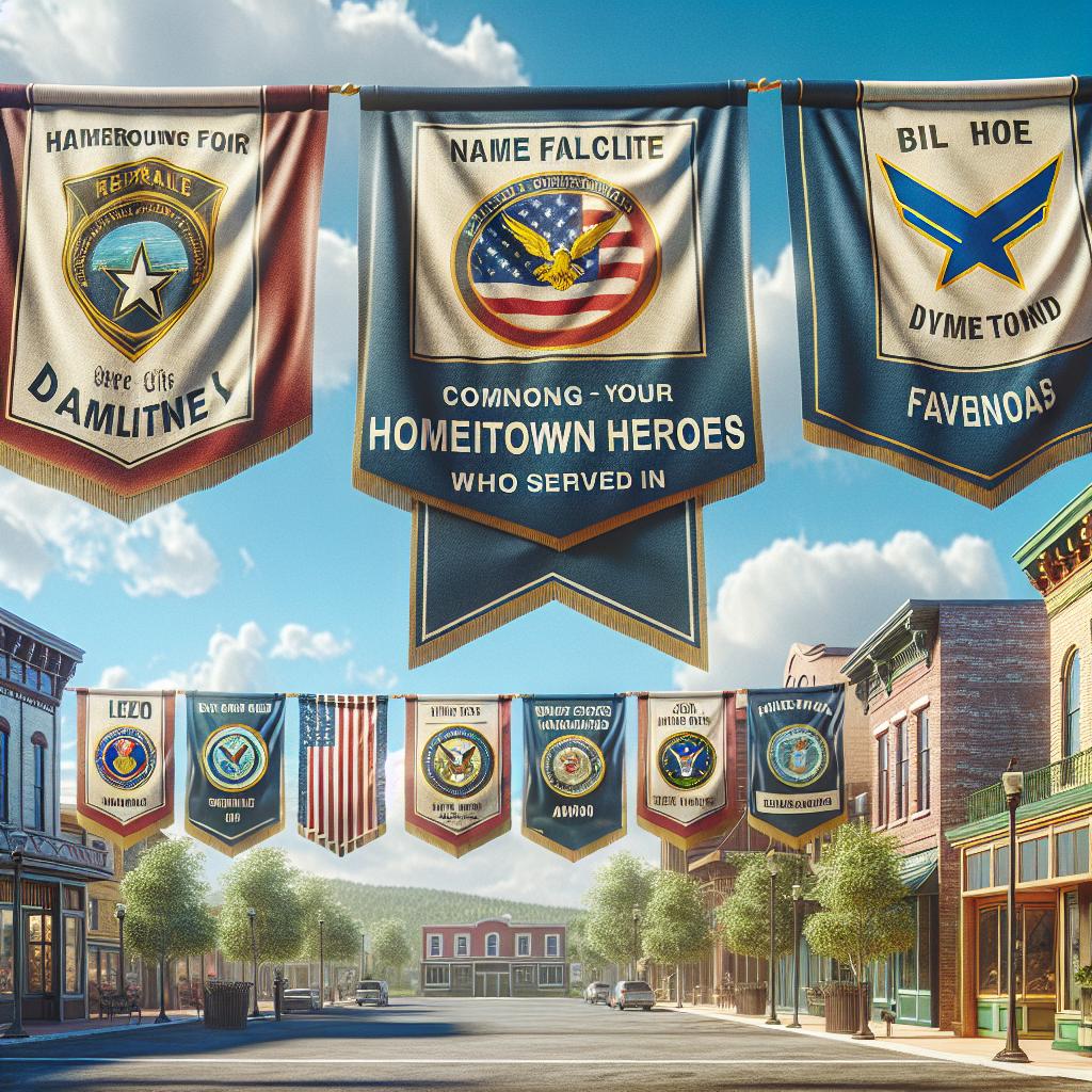 Military Hometown Heroes Banners