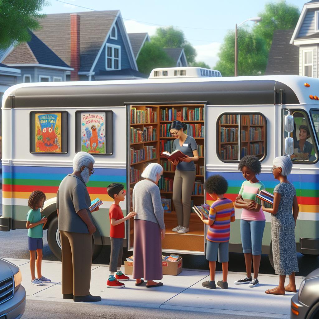 Bookmobile serving community members