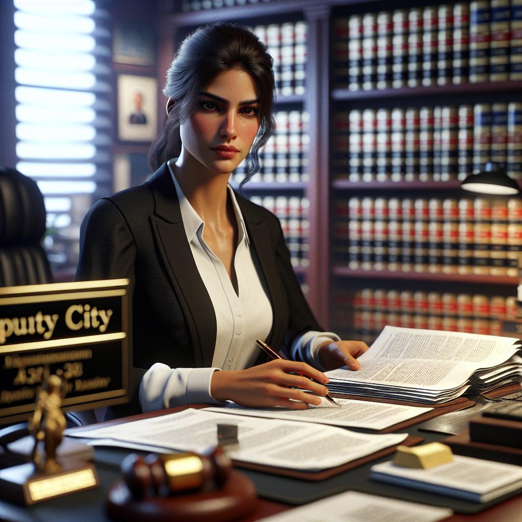 Deputy city attorney at work