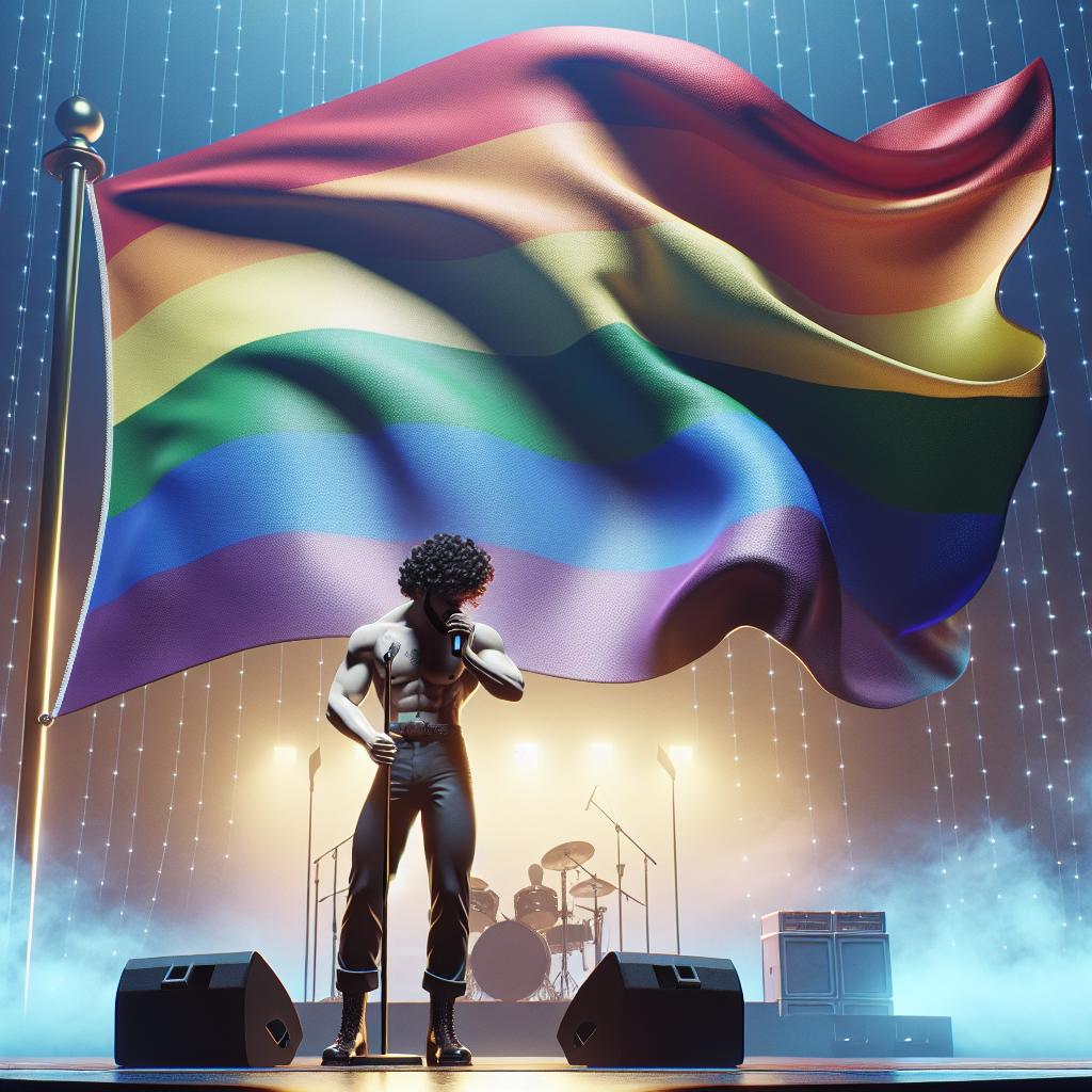 Pride Festival, Grammy-winning Singer, Rainbow Flag