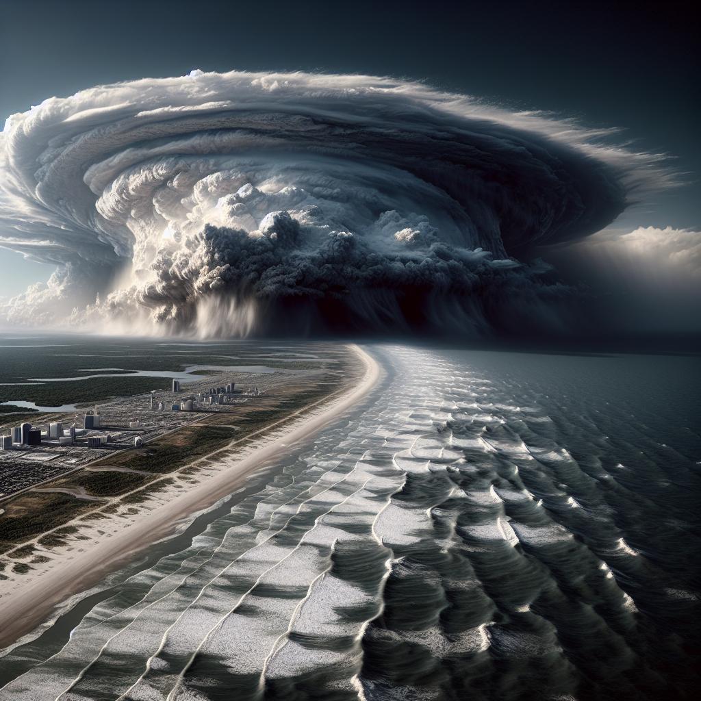 Tropical Storm Approaching Texas Coastline