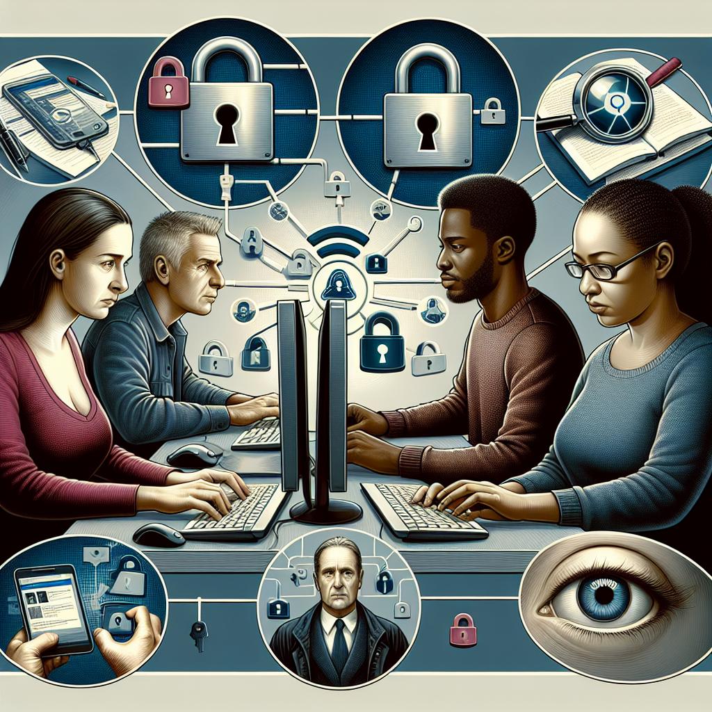 Cyberstalking Awareness Illustration