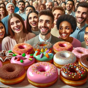 Colorful donut assortment