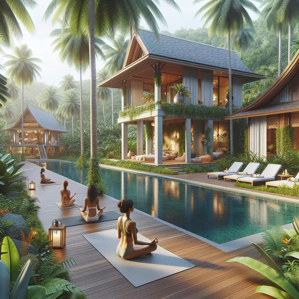 Tropical wellness retreat