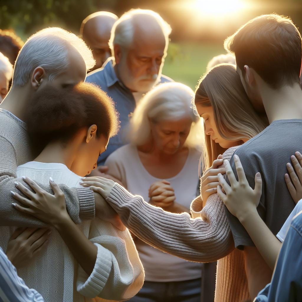 Community mourning together