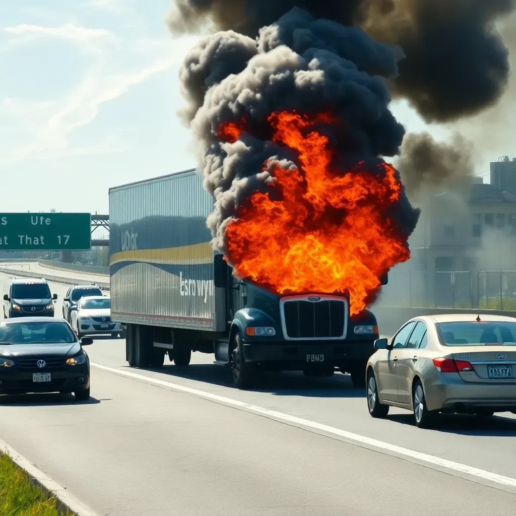 Fire Erupts in UPS Truck on Interstate 77, Disrupting Traffic in Charlotte