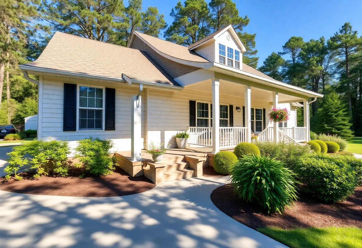 A suburban home in Cabarrus County representing property tax issues.