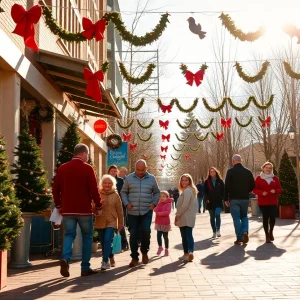 Families enjoying a sunny Christmas in Charlotte, NC