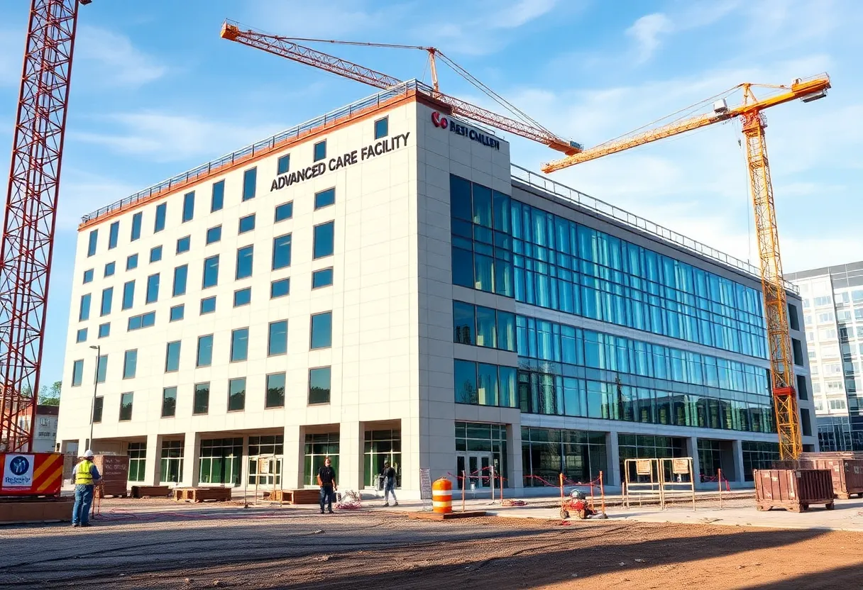 Construction site of the new Advanced Care Facility in Charlotte