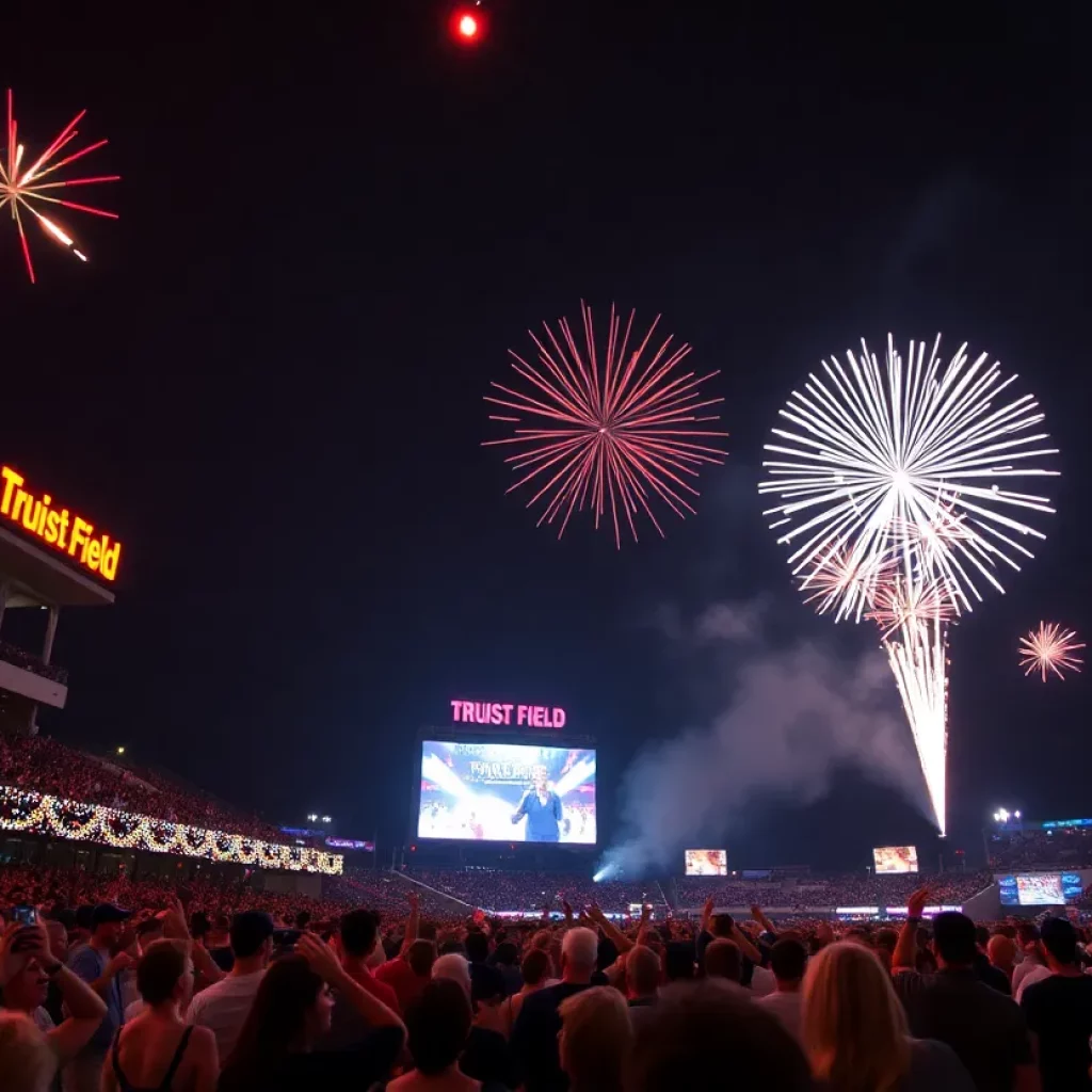 New Year's Eve fireworks at Truist Field in Charlotte