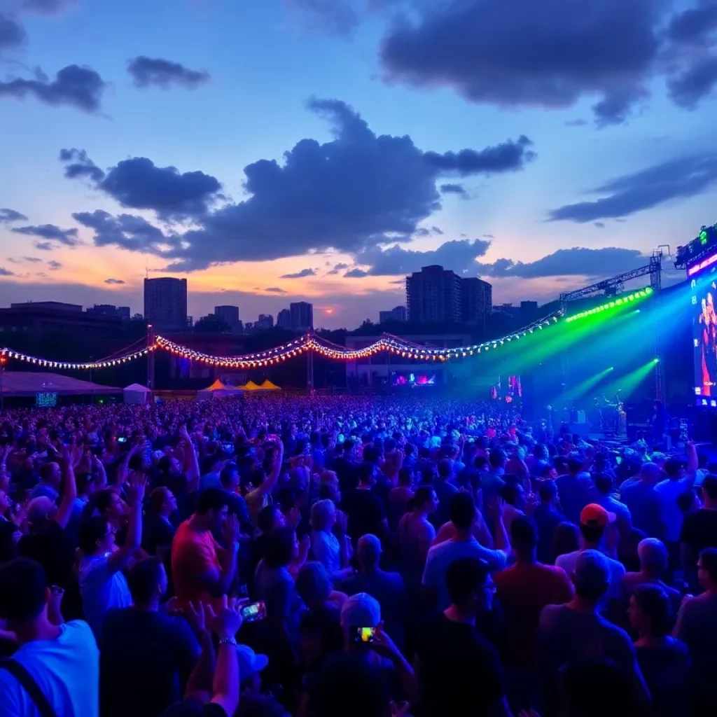 Crowd enjoying a concert in Charlotte