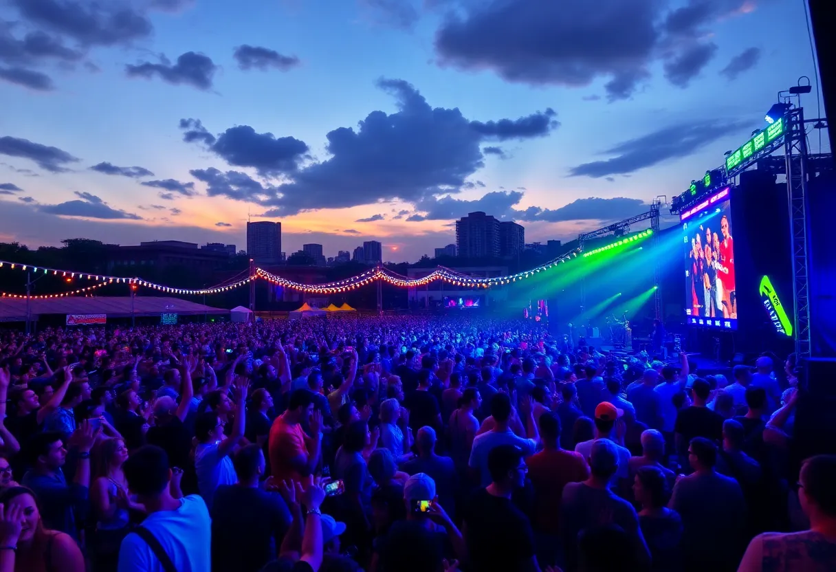 Crowd enjoying a concert in Charlotte