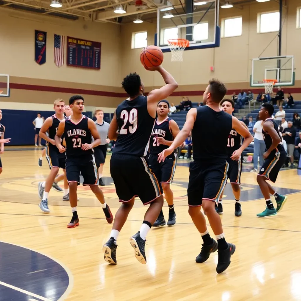 Players competing in a holiday basketball tournament in Charlotte