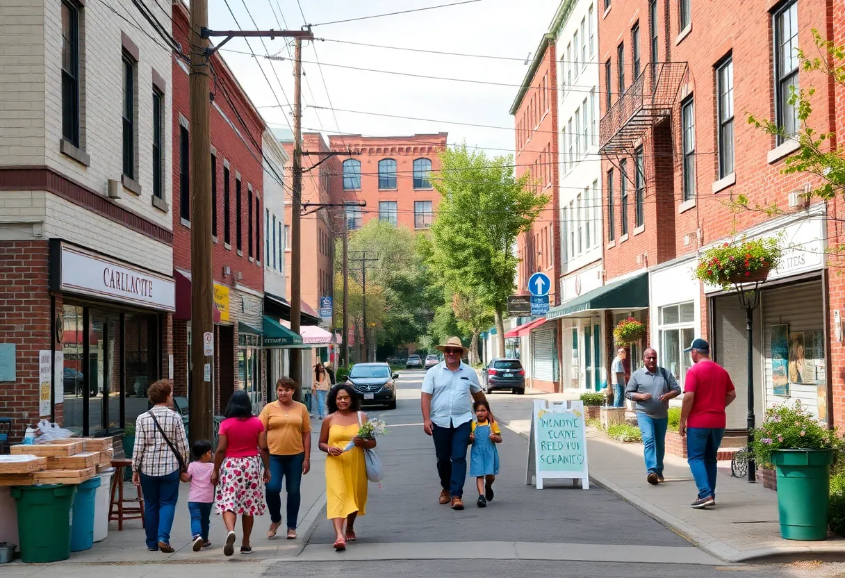 Residents benefiting from infrastructure improvements in Charlotte's low-income areas.