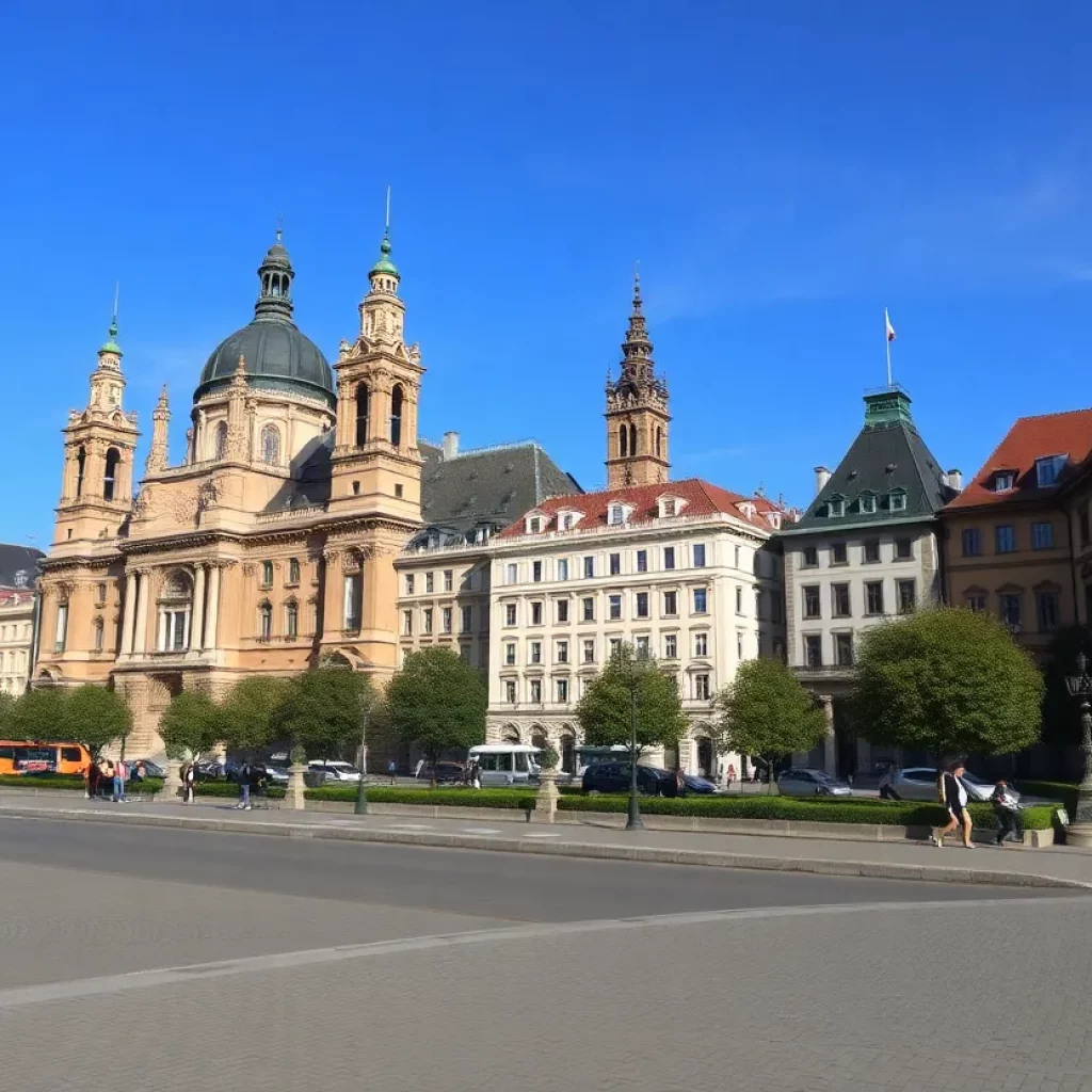 Scenic view of Munich, Germany with historical buildings.