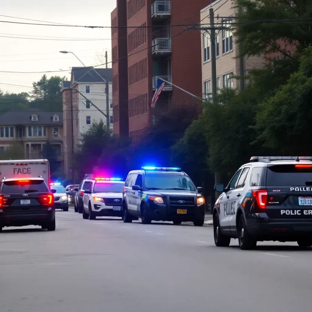 Law enforcement activity in a Charlotte neighborhood