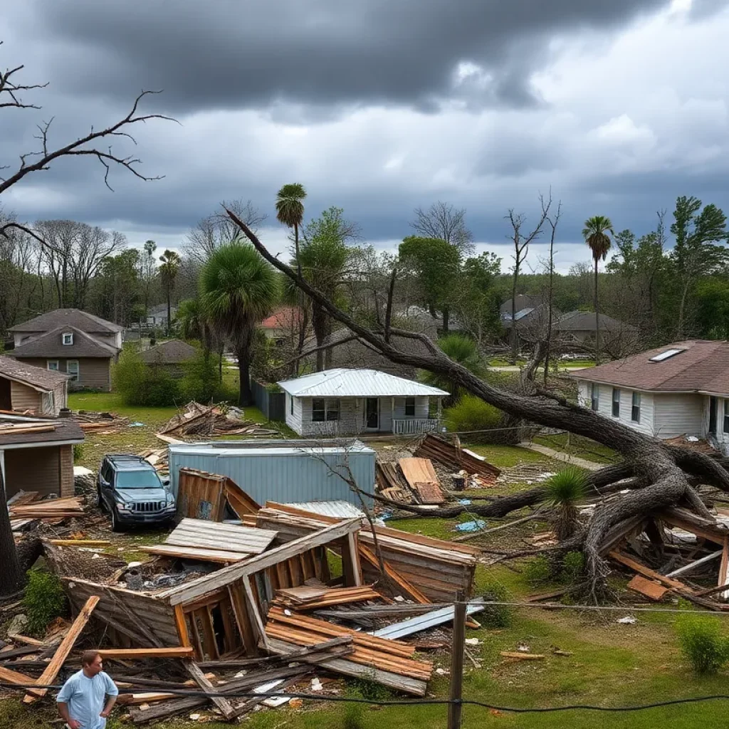 Destruction from tornadoes in Southern U.S.