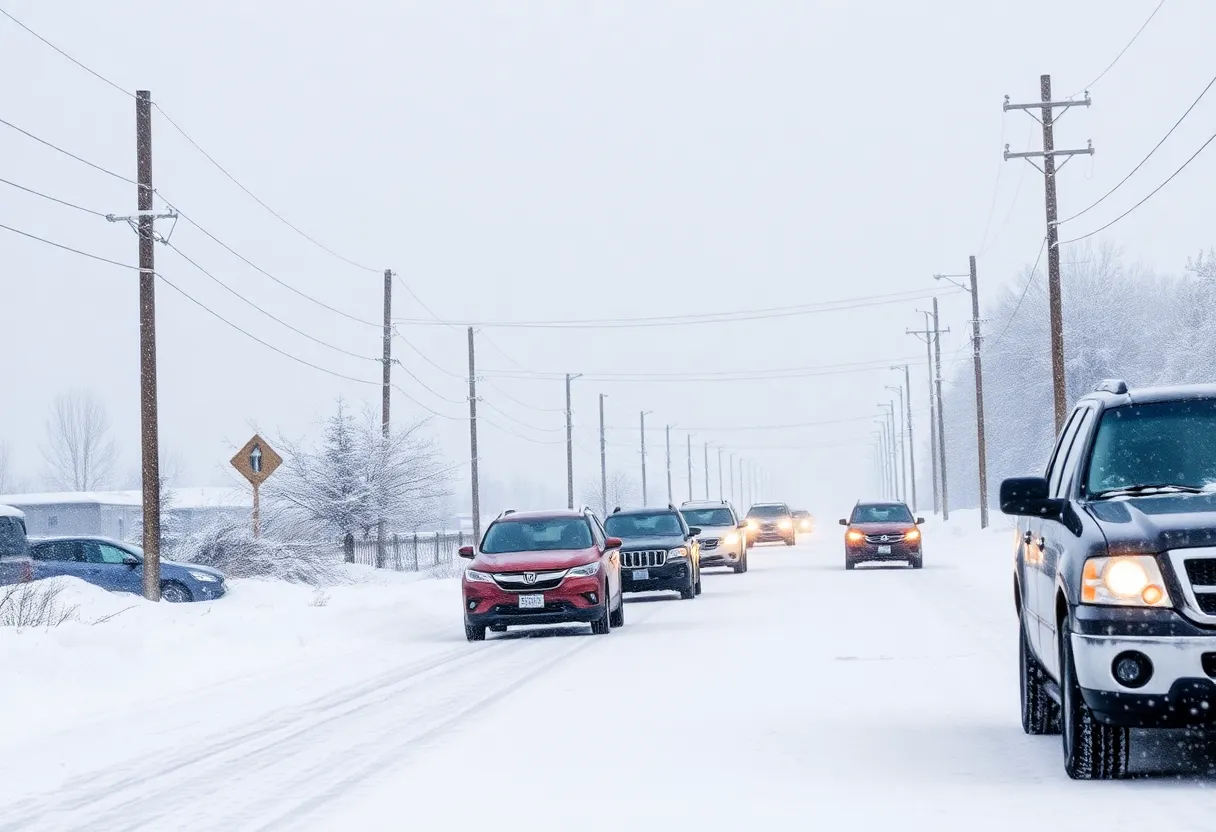 Winter Storm Blair creating havoc with heavy snow and power outages.